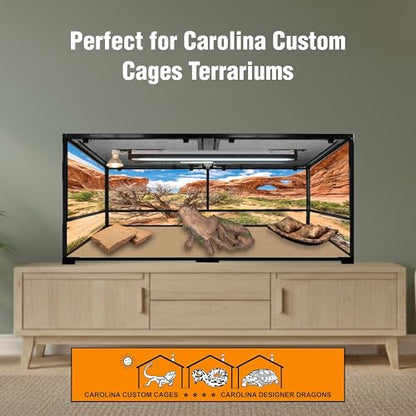 T5HO Single 22” UVB Reptile Light Fixture 24w, Bearded Dragon and Reptile Terrarium Light Fixture