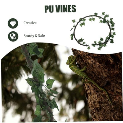 BESPORTBLE Reptile Tank Vine Decor Bendable Climbing Vine Landscaping Reptile Fake Decoration Tortoise Habitat Accessories