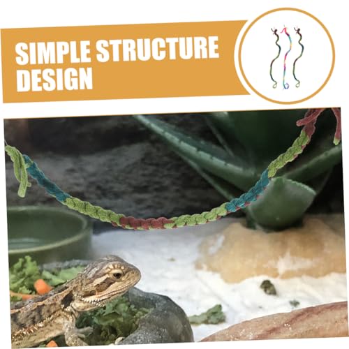 3pcs Climbing Vine Toys for Crabs Reptile Tank Climbing Ropes Rope Ladders Terrarium Decor