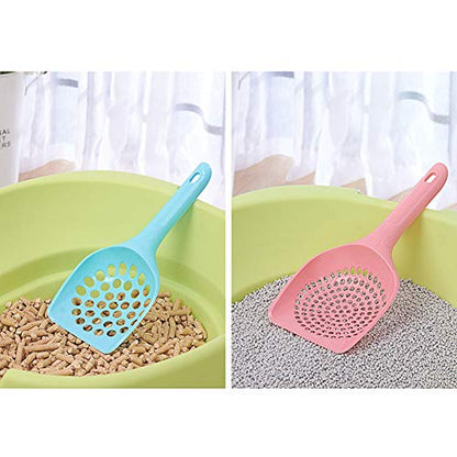 Baost 1Pc Plastic Cat Litter Scoop Pet Care Sand Waste Scooper Shovel Hollow Litter Scoop Shovel Deep Scoop Shovel Reptile Litter Cleaner Scoop for Sifting Kitty Cats Litter Small Hole#Random - size: Small Hole#Random