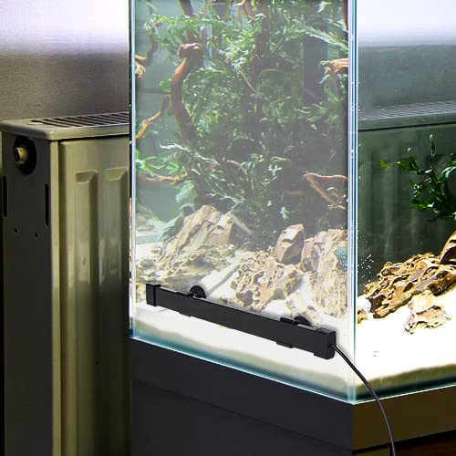 hygger 24/7 Mode Submersible Aquarium LED Light, Full Spectrum Hidden Fish Tank Light with 3 Rows Beads 7 Colors Auto On Off Sunrise-Daylight-Moonlight, Adjustable Timer Brightness - size: 15.9in 10W