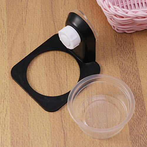 Hemobllo 4pcs Reptile Food Bowl Durable Black Feeding Dish for Lizards Geckos Iguanas More Space Saving Pet Accessories for Tanks Boxes - size: 4 Pcs