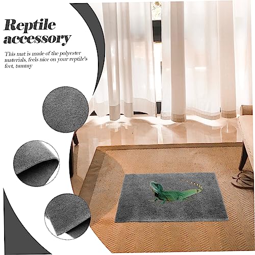 balacoo 2pcs Reptile Carpet Mat Convenient Snake Bedding Tortoise Bedding Absorbent Terrarium Liner for Lizards Geckos and Snakes Grey - color: Grey
