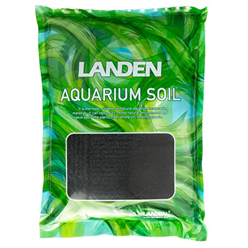 LANDEN Aqua Soil Substrate 5L(10lbs) for Natural Planted Aquarium, Plant or Shrimp Stratum, Clay Gravel and Stable Porous Substrate for Freshwater Aquarium, Black Color - size: Mixed-5L
