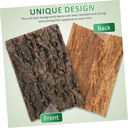 VANZACK 2pcs Reptile Cork Bark for Fish Tank Landscaping Natural Decorative Climbing Accessories for and Snake Habitats Safe Sturdy and Design