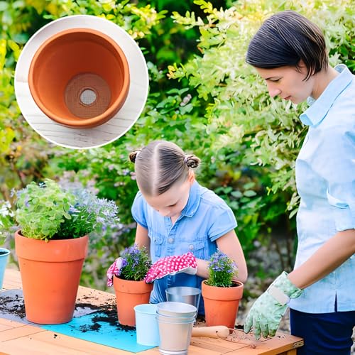 lasuroa 10pcs Flower Pot Mesh Pad, 11.8x7.87 Inch Bonsai Drainage Screens Plant Pot Drainage Mesh Barrier Mat for Preventing Soil and Substrate Leakage (White, Black) - color: White,black