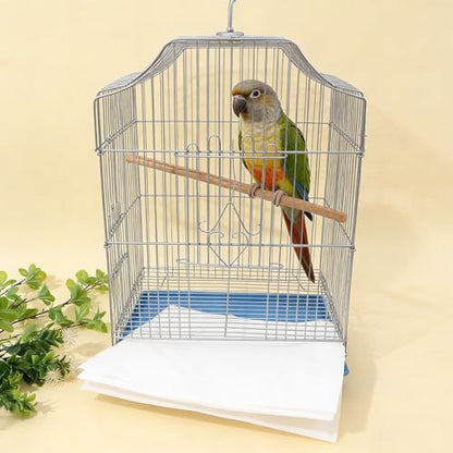 100 Sheets Bird Cage Liner Papers, Disposable Bird Cage Paper Liners, Cuttable Pet Animal Cages Cushion, Precut Absorbent Bird Paper for Bird Parrot Small Animal, 7.87 x 11.8’’ - size: 7.87''x 11.8''