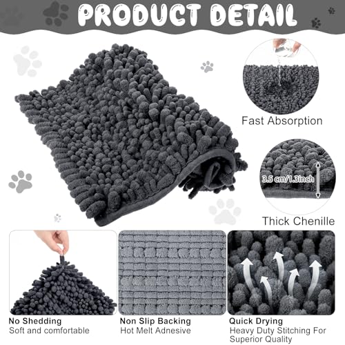 Amylove 4 Pcs Guinea Pig Cage Liner 12 x 12 Inch Washable Shaggy Chenille Pee Pads Pet Dog Cat Bedding Training Mat Reusable for Small Animals Puppy Bunny Hamster Chinchilla - color: Dark Gray, size: 12 x 12 Inch, style: Shaggy Chenille