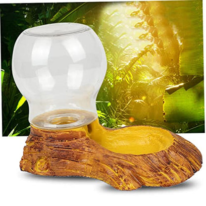 BESPORTBLE Fully Auto Reptile Water Feeder Pet Drinking Fountain Resin Craft Non-Toxic Easy Cleaning Tortoise Basin Lizard Water Bowl