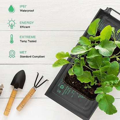 Seedling Heat Mat Hydroponic Plants Heating Pad, Seed Starting Greenhouse and Germination, Waterproof Durable Heating Pad for Indoor Home Gardening Seed Starter(10“x20.75”) - size: 10''x20.75'' 1 Pack