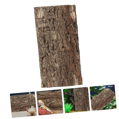 BESPORTBLE Reptile Cork Bark Decor Natural Reptile Background Turtle Platform Lizard Climbing Cork Bark Aquarium Decor