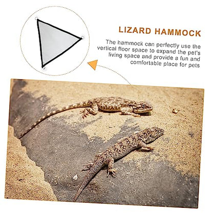 POPETPOP 2pcs Reptile Bearded Dragon Bed Hammocks Mesh Pet Lounger Basking Platform for Lizards Geckos Iguanas