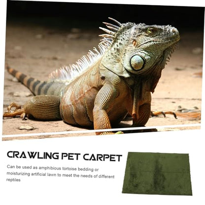 ORFOFE Reptile Carpet Mat Natural Moss Terrarium Bedding for Tortoise Turtles Lizards Snakes Gecko Cage Liner Moisture Retention Washable Substrate