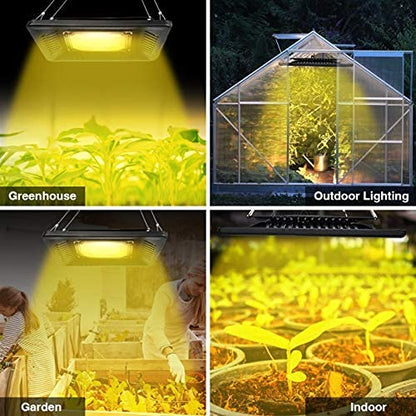 CANAGROW Waterproof Plant Light, Outdoor Grow Light, Sunlike Full Spectrum LED Grow Lamp, Refugium Light for Saltwater Aquarium, Without Noise, Heating Lamps for Plants Seeding Veg Blooming Fruiting - size: 1 Bulb White - 100 W