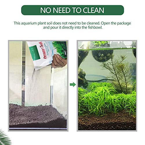 Aquatic Plant Soil, 1000g Aquasoil, Aqua Soil, Aquarium Plant Substrate Fish Bottom Plant Sand Mud for Root Growth of Most Types of Grass