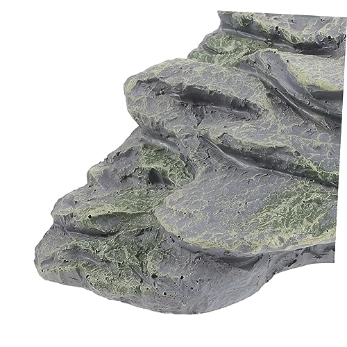 Yardwe Turtle Basking Platform Adjustable Floating Island with Suction Cups Multi-Functional Resting Terrace and Climbing Ramp for Aquatic Turtles and Reptiles Realistic Simulation Design