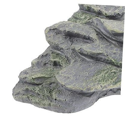 Yardwe Turtle Basking Platform Adjustable Floating Island with Suction Cups Multi-Functional Resting Terrace and Climbing Ramp for Aquatic Turtles and Reptiles Realistic Simulation Design