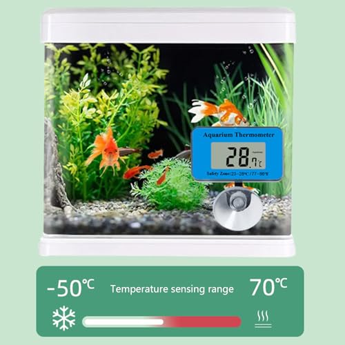 Suction Cup Reptiles Thermometer Hygrometer, Fast-Read °f / °c Digital Temp & Humidity Gauge for Terrarium Tank Enclosure, for Bearded Dragon, Snake, Tortoise