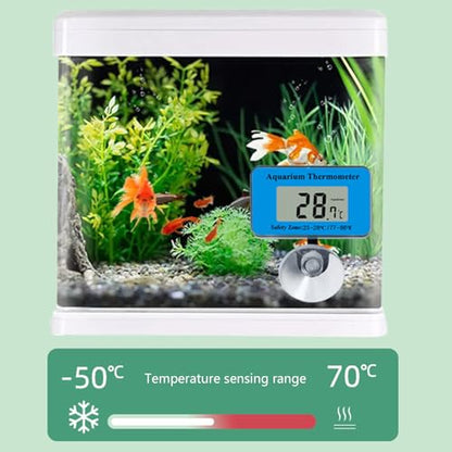 Suction Cup Reptiles Thermometer Hygrometer, Fast-Read °f / °c Digital Temp & Humidity Gauge for Terrarium Tank Enclosure, for Bearded Dragon, Snake, Tortoise