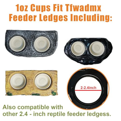 Tfwadmx 200Pcs Paper Gecko Feeding Cups,Samll 1oz Crested Gecko Food Dish,Reptiles Food and Water Bowls Feeder Ledge Accessories Cups for Lizards,Spiders,Frogs - size: 200 pcs