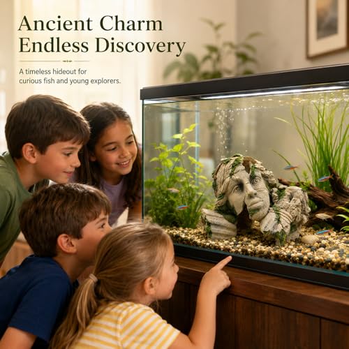Mechpia Aquarium Hideout Cave, Reptile Cave Fish Tank Decorations Ornament Accessories for Breeding Betta Reptile Leopard Gecko