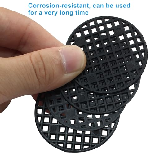 100 Pcs 45mm Plant Pot Mesh Hole Covers Pads, Flower Pot Hole Mesh Pads Plastic Bottom Grid Mat Round Meshs Screen Pot Bottom Gasket Bonsai Drainage Screen - color: 100 Pcs
