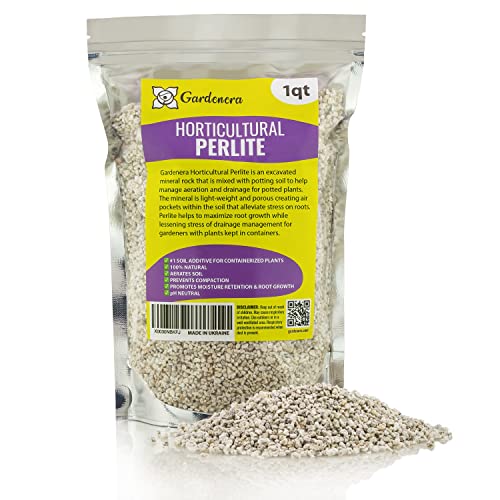 Premium Organic Perlite - (Made in Ukraine) Horticultural Soil Amendment for Indoor & Outdoor Container Plants for Drainage Management and Enhanced Growth - 1 Quart - color: PERLITE, size: 1 Quart