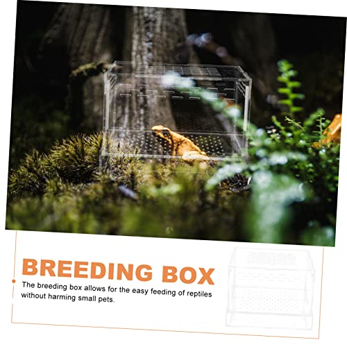 BESPORTBLE Feeding Case Hatching Container Lid for Spider Scorpion Versatile Breeding Box for Reptiles Snails and Habitat for Jumping Spider Tarantula and Reptiles
