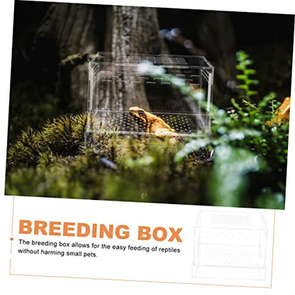 BESPORTBLE Feeding Case Hatching Container Lid for Spider Scorpion Versatile Breeding Box for Reptiles Snails and Habitat for Jumping Spider Tarantula and Reptiles