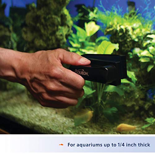 Aqueon Aquarium Algae Scraper, Fish Tank Magnetic Glass Cleaner for Glass/Acrylic, Small - size: Small