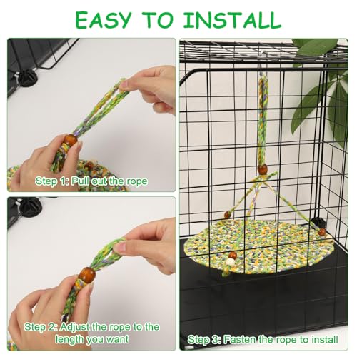 Jspupifip Bearded Dragon Bed, Large Reptile Hammock for Lizard Cage, Gecko & Chameleon Accessories - color: Green