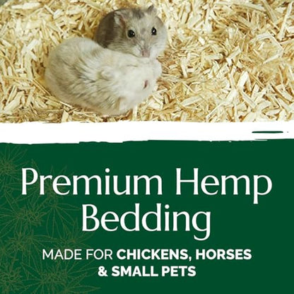 Aubiose French Hemp Bedding 44lb — Chicken Coop & Horse Stall Bedding | Ultra Low Dust Odor Control Deep Litter Ready | Premium Hemp Shavings for Chickens Horses Rabbits & Small Animals (Pack of 2) - size: Pack of 2
