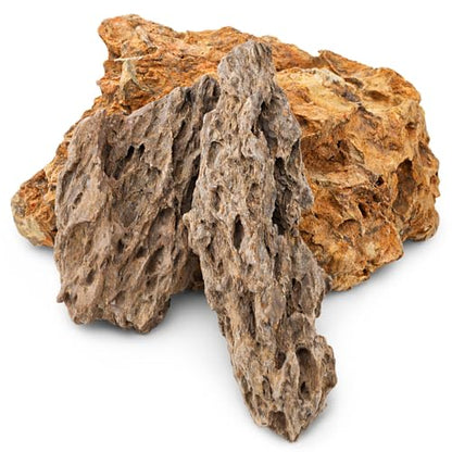 Eorbow 12lbs Natural Dragon Stones, Decorative Aquarium Rocks, Large Fish Tank Rock for Terrariums Aquarium Landscaping Paludariums Reptile Enclosures Bonsai Gardens, Mixed Sizes 6-12 Inches