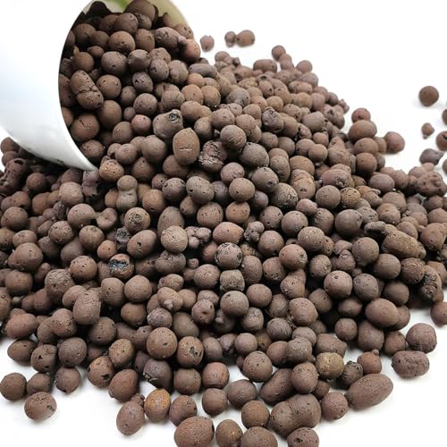 YISZM Clay Pebbles for Plants, 8mm-12mm Expanded LECA Balls Plant Garden Soil, Hydroponic, Aquaponics, Natural Leca Balls for Soil Root Development, Orchid Potting Mix, 2lb - color: Clay Pebbles, size: 2 Pounds