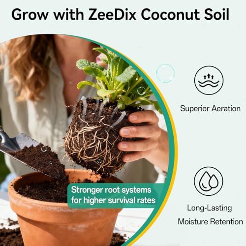 ZeeDix 100 Pcs (30mm) Compressed Coco Coir Fiber Potting Soil Seed Starters - Organic Coco Coir Pellet Fiber Soil for Planting Bonsai, Herbs, Plants, Flowers and Vegetables - size: 30mm