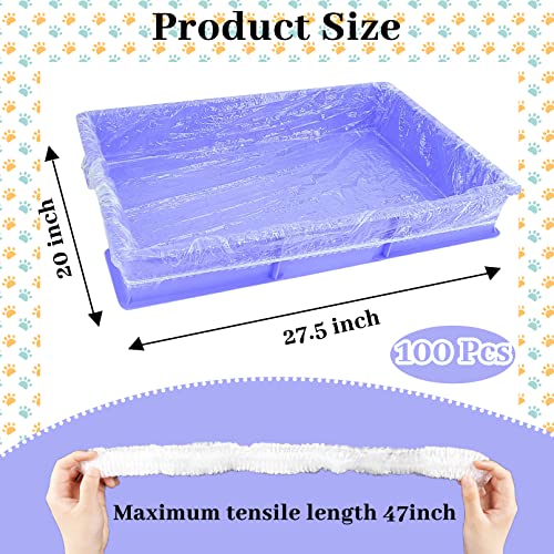 BNOSDM 100 PCS Disposable Rabbit Cage Liner Plastic Guinea Pig Cage Bedding Hamster Litter Pan Bags Universal Toilet Film for Bunny Chinchilla Ferret Hedgehog Small Animals (47") - color: Transparent-100 Pcs