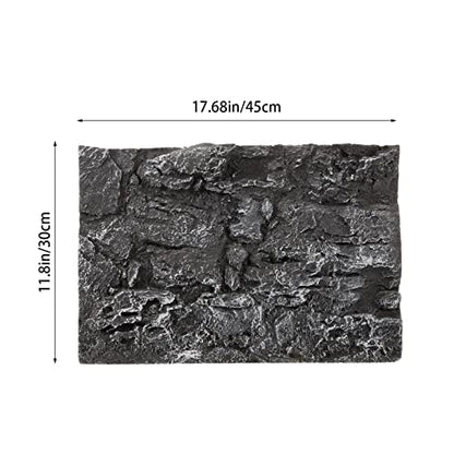 Toddmomy Rock Terrarium Background 3D Reptile Habitat Backgrounds, 17.7x11.8in Decorative Backdrop for Tanks Bearded Dragons Lizard Gecko Spider Chameleon Turtle Fish