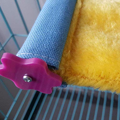 Bird Nest Bed Hammock Toy Hamster Warm Comfortable Hanging House Perch Stand for Parrot Parakeet Cockatiel African Grey Cockatoo Lovebird Conure Finch Chinchilla Rat Gerbil Cage Accessories (L) - size: L