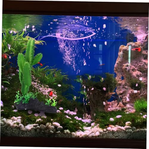 Artificial Aquarium Cactus Plant Simulation Plastic Fish Tank Decor Ornament for Home and Reptile Terrarium Landscaping