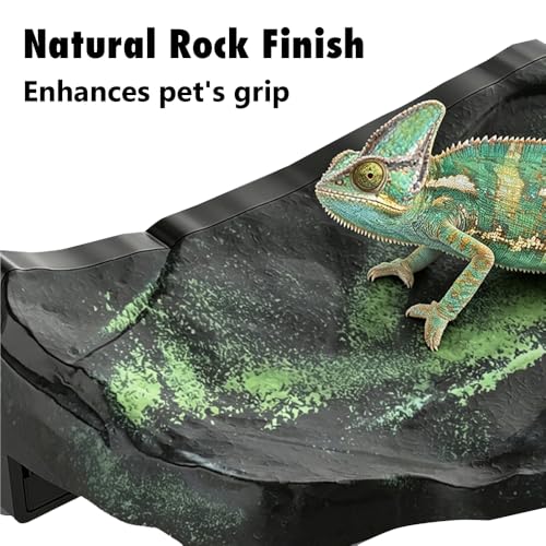 Reptile Climbing Ledge, Magnetic Hanging Reptile Basking Platform, Small Animals Climb Shelf for Crested Gecko Tree Frog - size: 15.5 Cm X 9.7 Cm X 5.4 Cm / 6.1“ X 3.8” X 2.1"