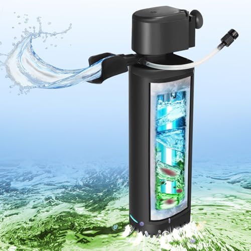 TARARIUM Fish Tank Filter U-V for 45-120 Gallon Tank, 300GPH Aquarium Filter for Turtle Tank Fish Tank Green Clean Machine, Sock Filter for Cold Plunge Saltwater Freshwater Crystal Clear - size: Medium - S7F(for 45-120 Gallon)