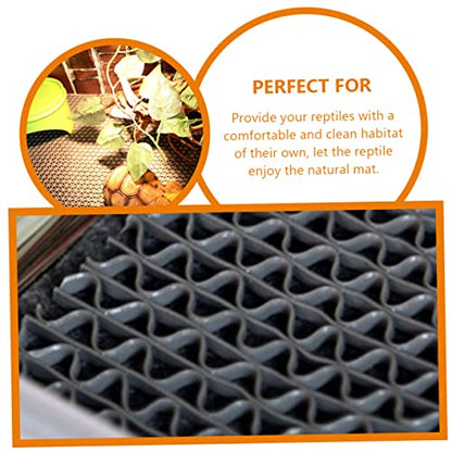 balacoo Reptile Heat Pad Reptile Bedding Carpet Terrariums Mat Lizard Carpet Mat Tortoise Bedding - color: Dark Grey