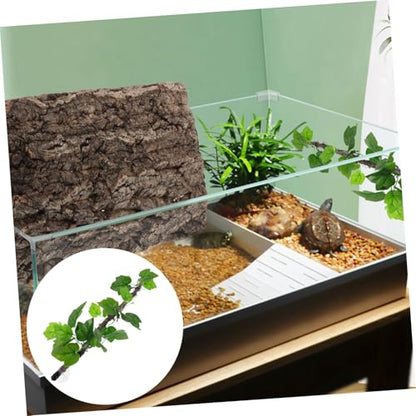 VILLCASE Artificial Jungle Vines Climbing Branch with Suction Cup, Bendable Faux Reptile Habitat Decor for Bearded Dragons, Snakes, Frogs, and Lizards Terrarium