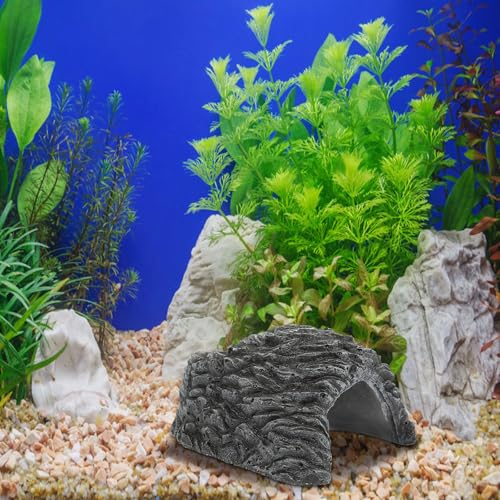 SHOWERORO Reptile Hideout Cave Resin Shelter Practical Turtle Basking Platform Indoor Pet Shelter Suitable for Tortoise Snake Frog and Scorpion