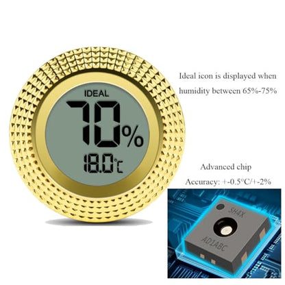 Cigar Digital Hygrometer - High Precision Adjustable Digital LCD-Monitor Hygrometer Thermometer for Cigar Humidor | Box | Cabinet | Jars | Guitar (Digital-with-Analogy) - style: Digital-with-Analogy