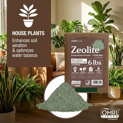 Zeolite Granular 6 lbs, Clinoptilolite 1.4-4 mm, Soil Amendment for Plants, Succulents and Bonsai, Improves Drainage and Odor Control, Aquarium Filter Media - style: Granular - 6 lbs