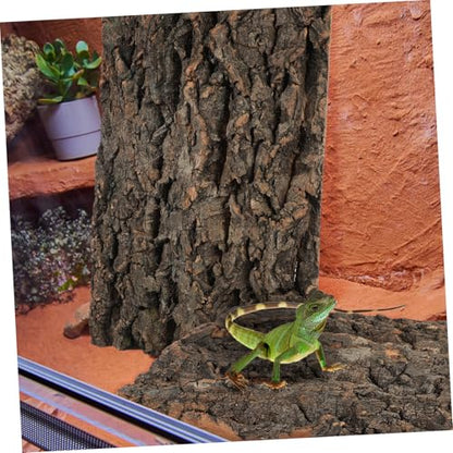 Abaodam 2pcs Bark for Reptile Tanks Flexible Aquarium Decoration for Snakes and Geckos Safe Climbing Accessories for Terrariums