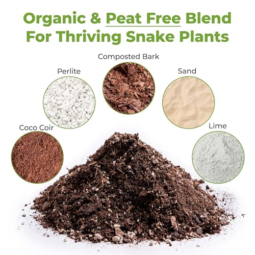 Perfect Plants Organic Snake Plant Soil in 8qt. Bag | Coco Coir Based Potting Mix Snake Plant Varieties - size: 8qt.