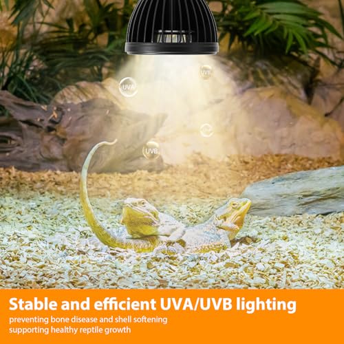 REPTITRIP UVB Light for Reptiles, UVB Bulb 5W 10.0 UVB LED Lamp, Reptile Light Bulb, Provide Sufficient UVB Exposure for Desert-Dwelling Reptiles-Not Heat Lamp - style: UVB-10