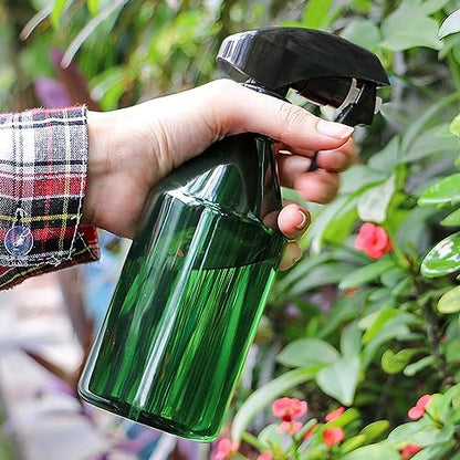 2 Pack Plastic Spray Bottles, 10oz Refillable Empty Spray Bottles for Cleaning,Hair Spray Bottles with Adjustable Nozzle,Spray Bottles for Cooking,Plants,Essential Oils,Hair,Cleaning Solutions - color: Brown